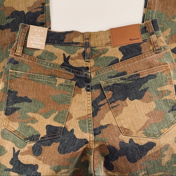 Madewell The High Rise slim Boy Jean Camo Size 24 - Picture 5 of 8
